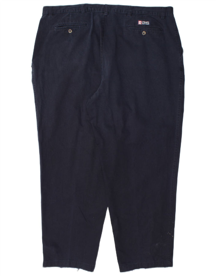 Męskie spodnie Chino CHAPS W44 L30 Granatowa bawełna