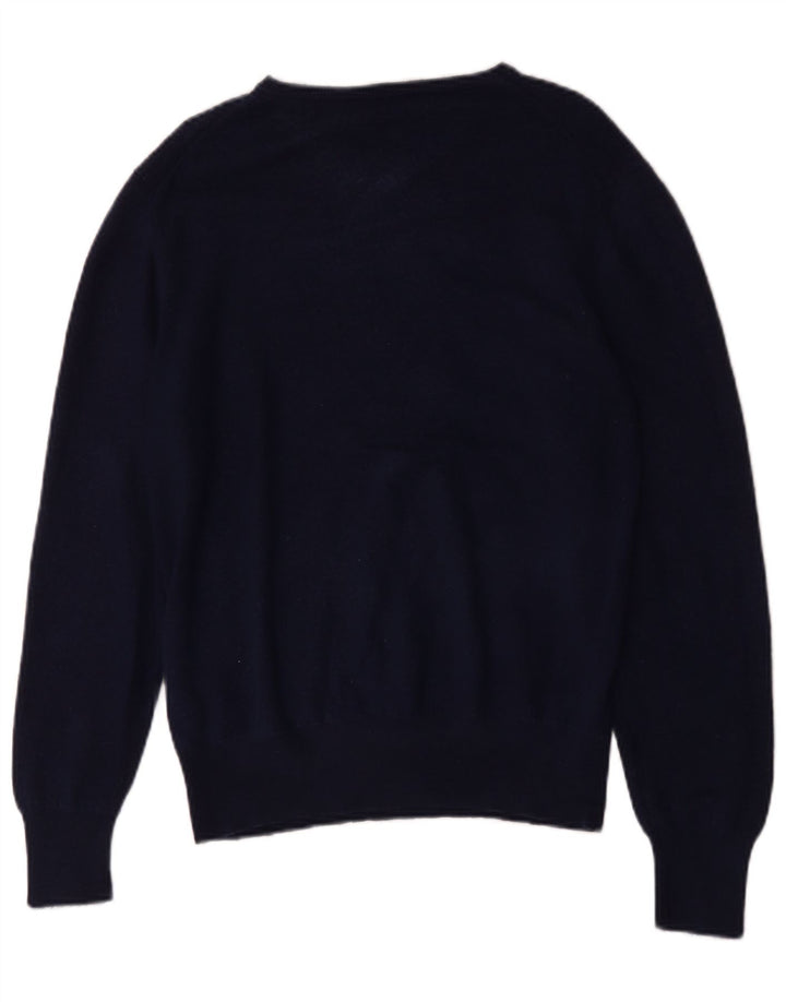 Męski sweter Hugo Boss z dekoltem w kształcie litery V XL, granatowo-wełniany