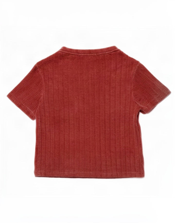 Damska bluzka welurowa Zara Top UK 10 Small Red Polyester