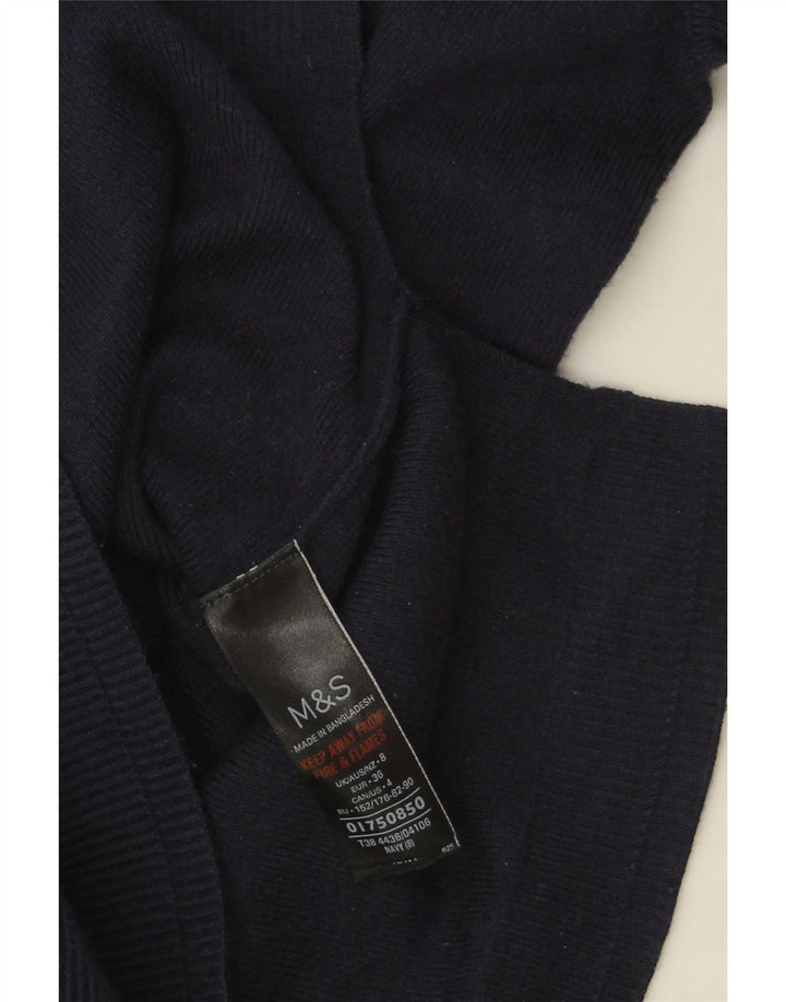 Marks & Spencer Damski sweter z golfem UK 8, mały, granatowy
