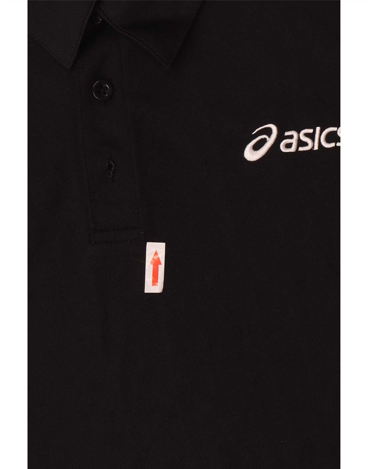 Chłopięca koszulka polo Asics 13-14 lat, czarna, poliester