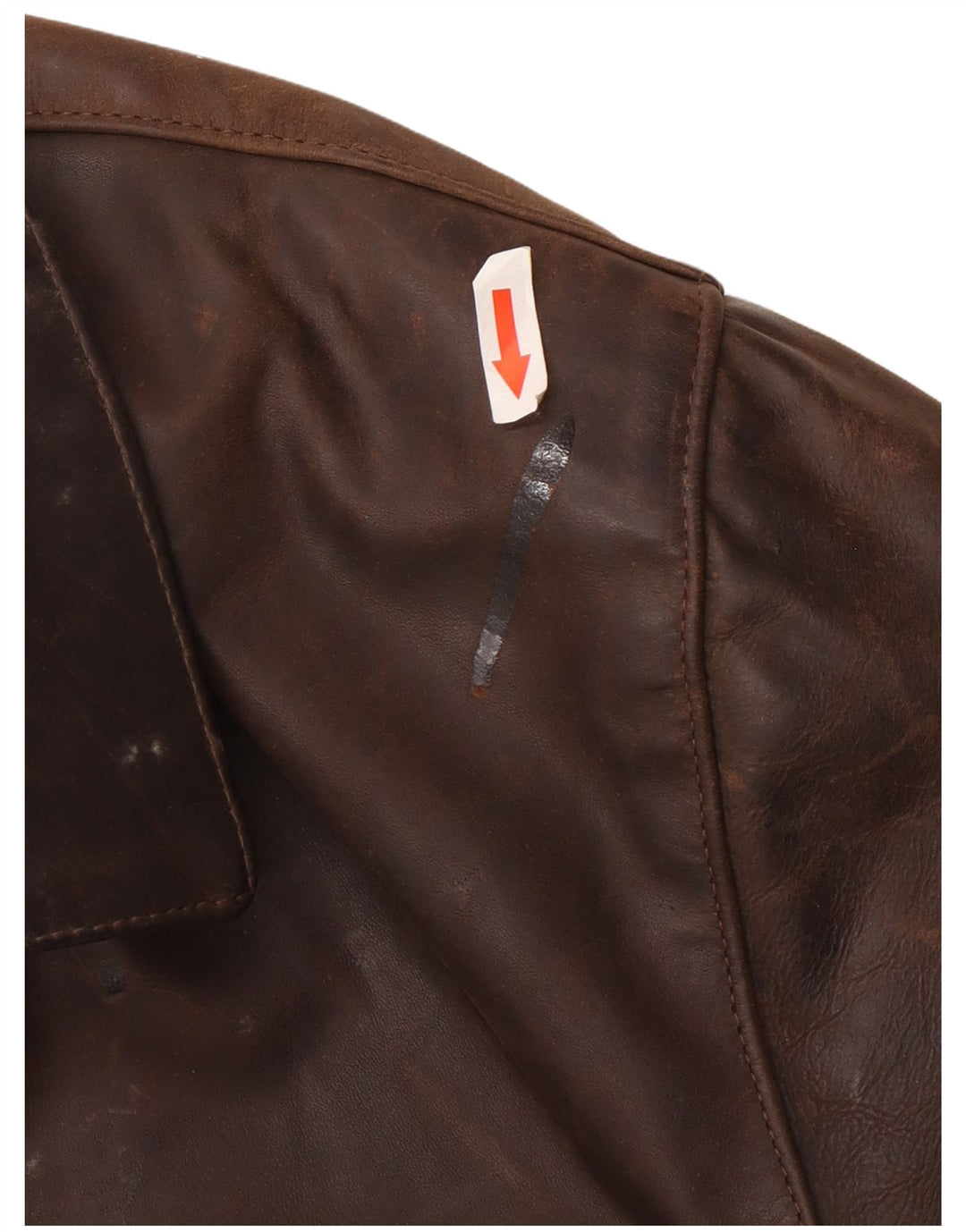 Vintage męska kurtka skórzana UK 44 2XL brązowa