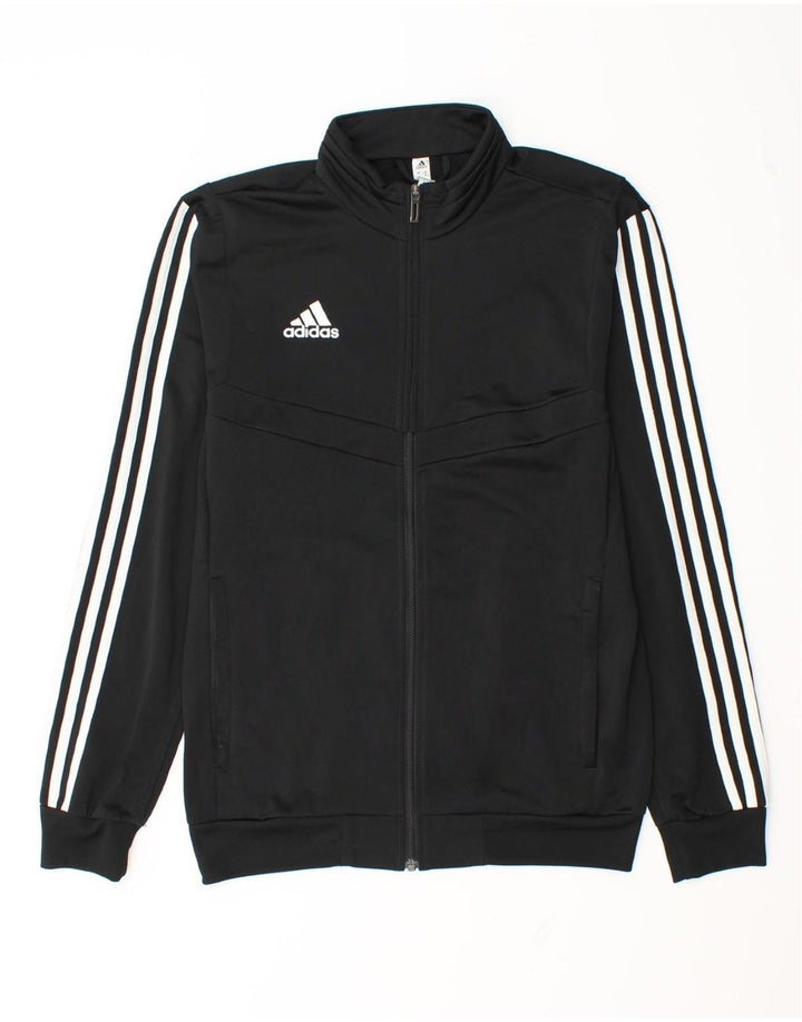 Adidas Męska bluza dresowa, mała, czarna, poliestrowa