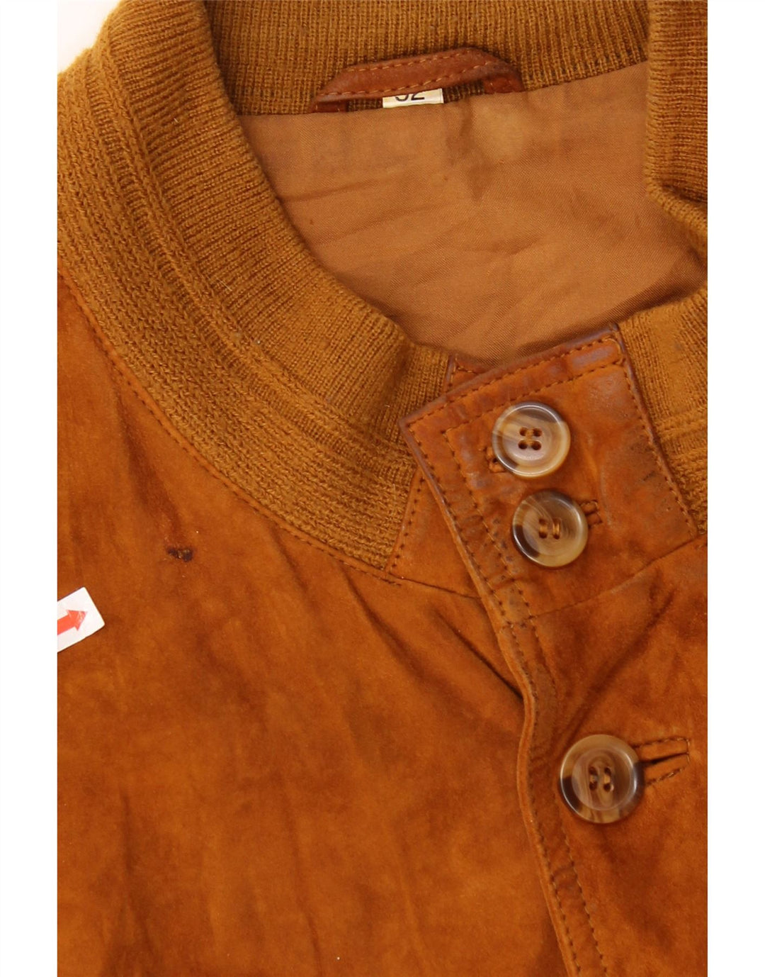 Vintage męska zamszowa kurtka bomber IT 52 XL brązowa skóra