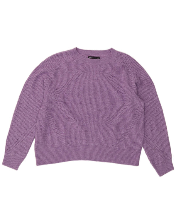 Marks & Spencer Damski sweter z okrągłym dekoltem, UK 16, duży fioletowy