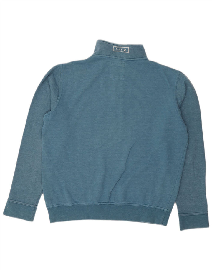 Crew Clothing Męska bluza z zamkiem błyskawicznym, średnioniebieska, bawełniana