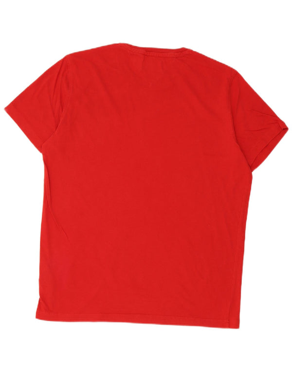 T-shirt męski Tommy Hilfiger, duży, czerwony, bawełniany