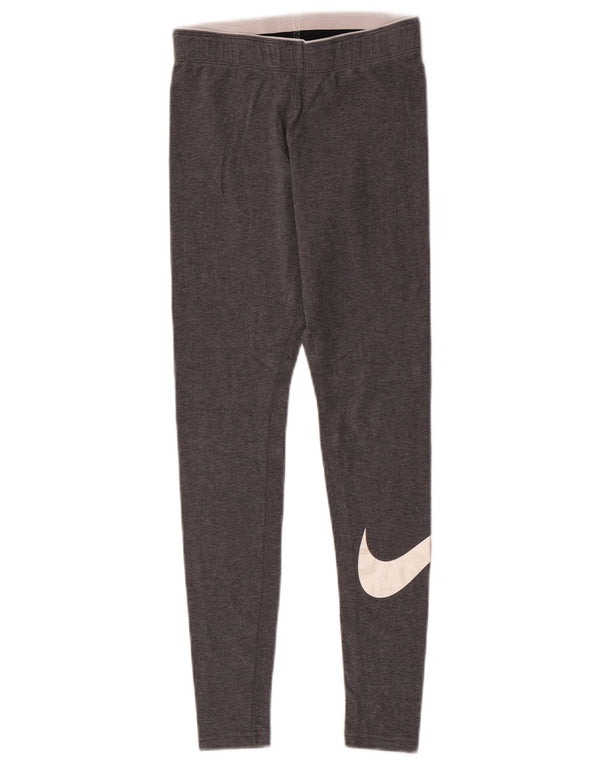 Damskie legginsy Nike Graphic UK 4 XS, szara bawełna