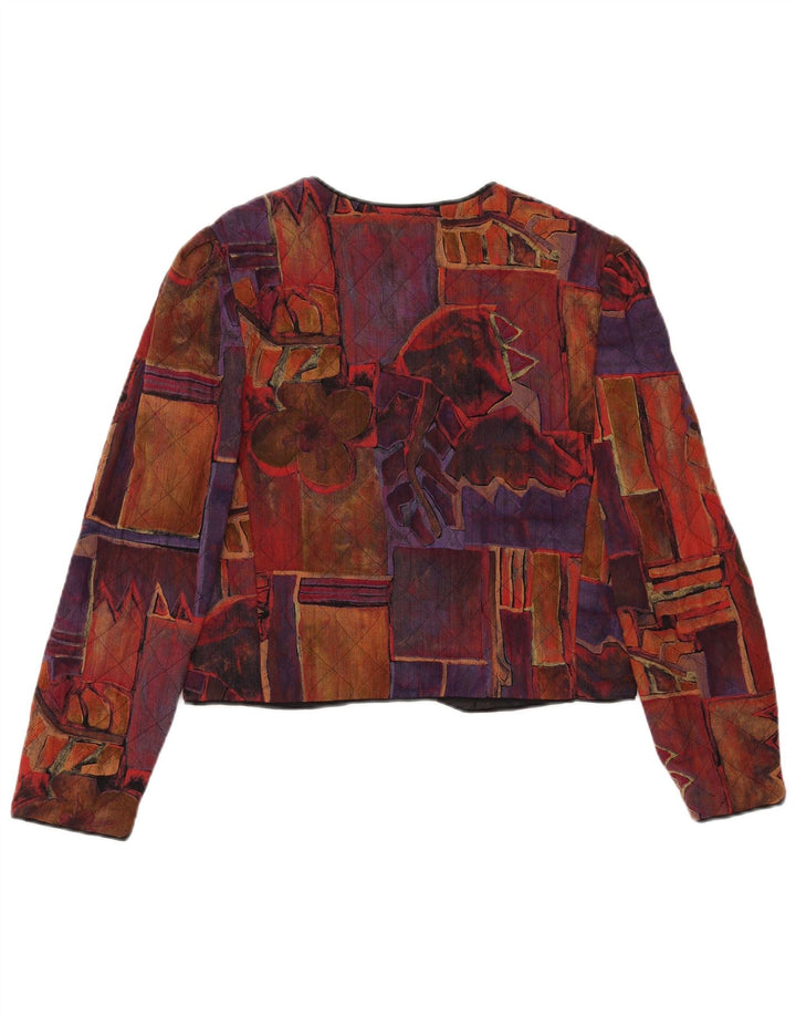 Damska marynarka VINTAGE Crop US 10, duża, wielokolorowa, geometryczna