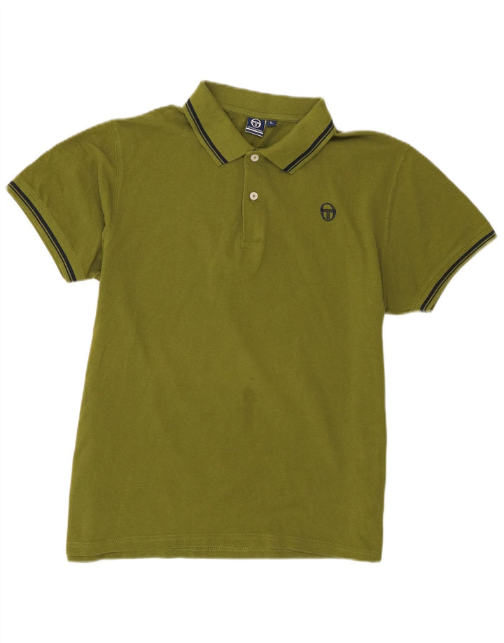 Męska koszulka polo Sergio Tacchini, duża, bawełniana khaki