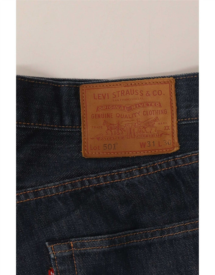 Męskie jeansy Levi's 501 Straight W31 L30 Niebieskie bawełniane