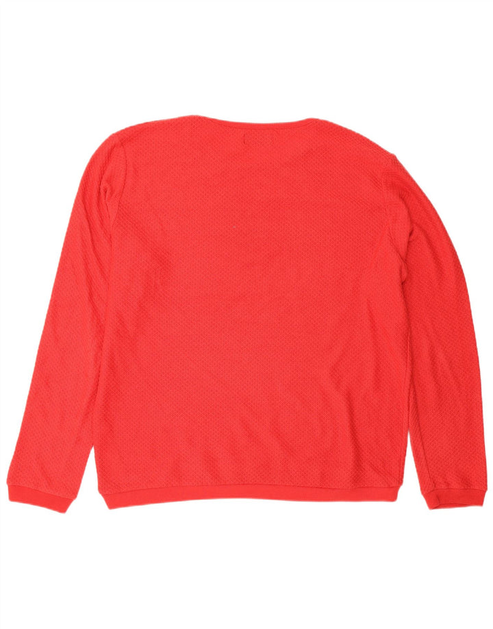 Męski sweter z okrągłym dekoltem Zara, duży, czerwony poliester
