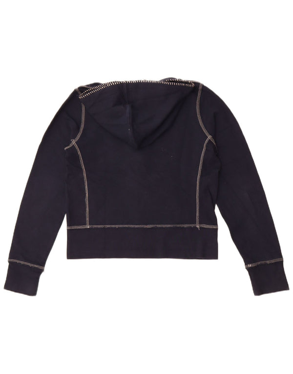 Damski sweter z kapturem i zapinanym na zamek Ralph Lauren, UK 14, duży, granatowy