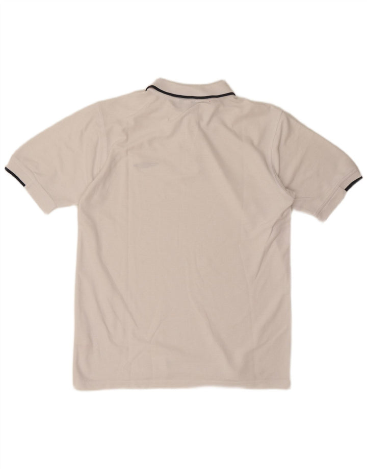 Męska koszulka polo Umbro, średni biały poliester