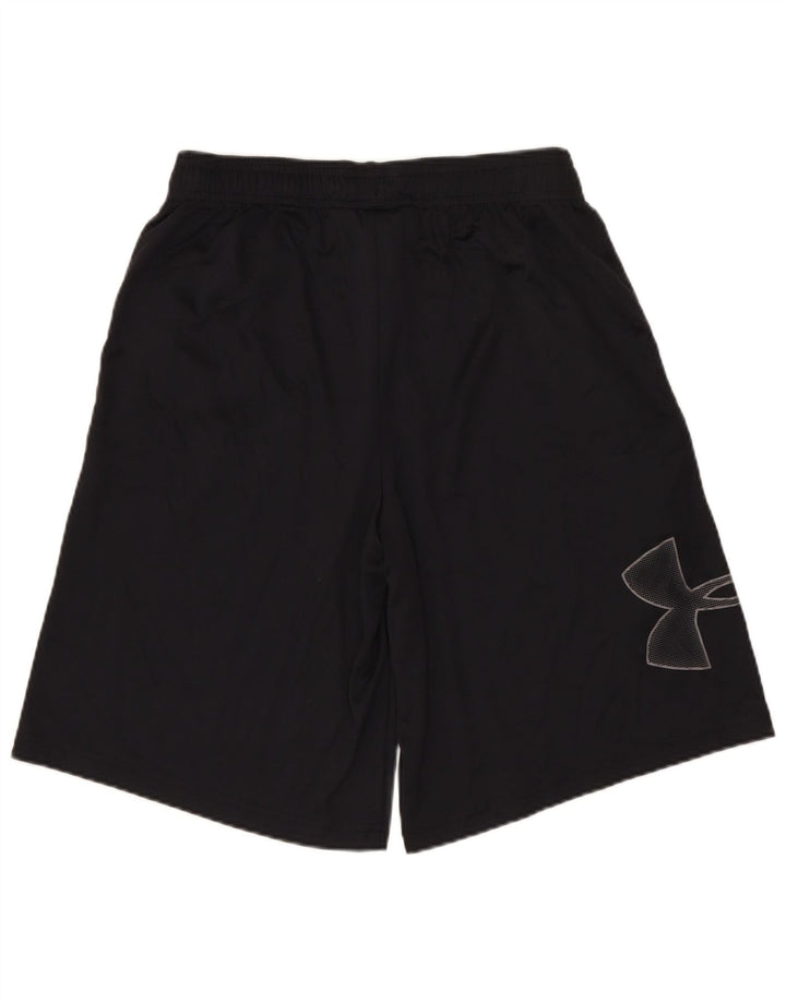 Męskie spodenki sportowe UNDER ARMOUR Heat Gear z grafiką, małe, czarne, poliestrowe