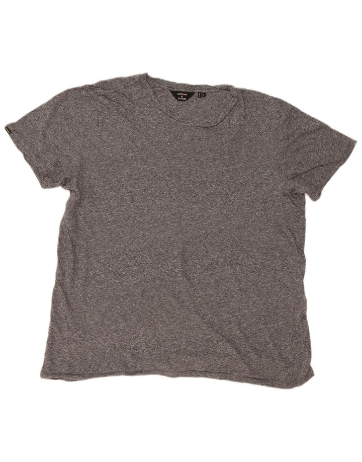 Męski T-shirt Superdry XL, szary, nakrapiany