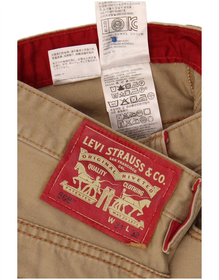 Męskie jeansy Levi's 508 Regular Tapered W31 L32 Beżowa bawełna