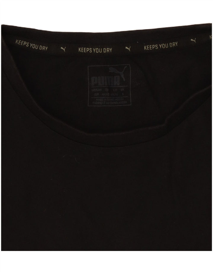 Męski T-shirt z grafiką Puma, mały, czarny, bawełniany