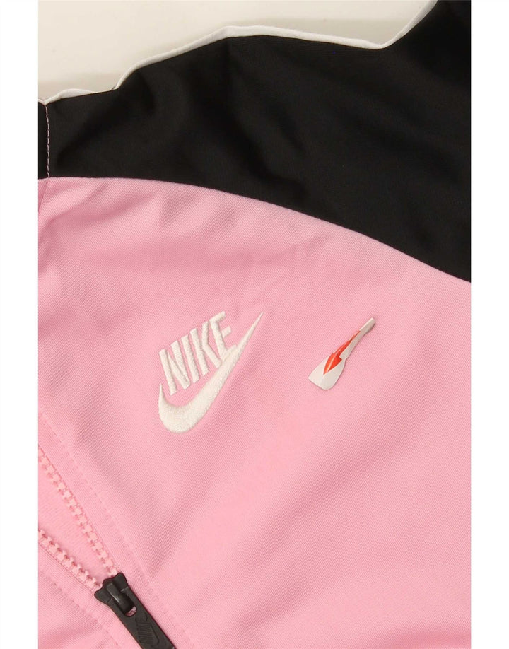 Kurtka dziewczęca Nike Dresowa Top 5-6 lat Średnioróżowy poliester z blokami kolorów