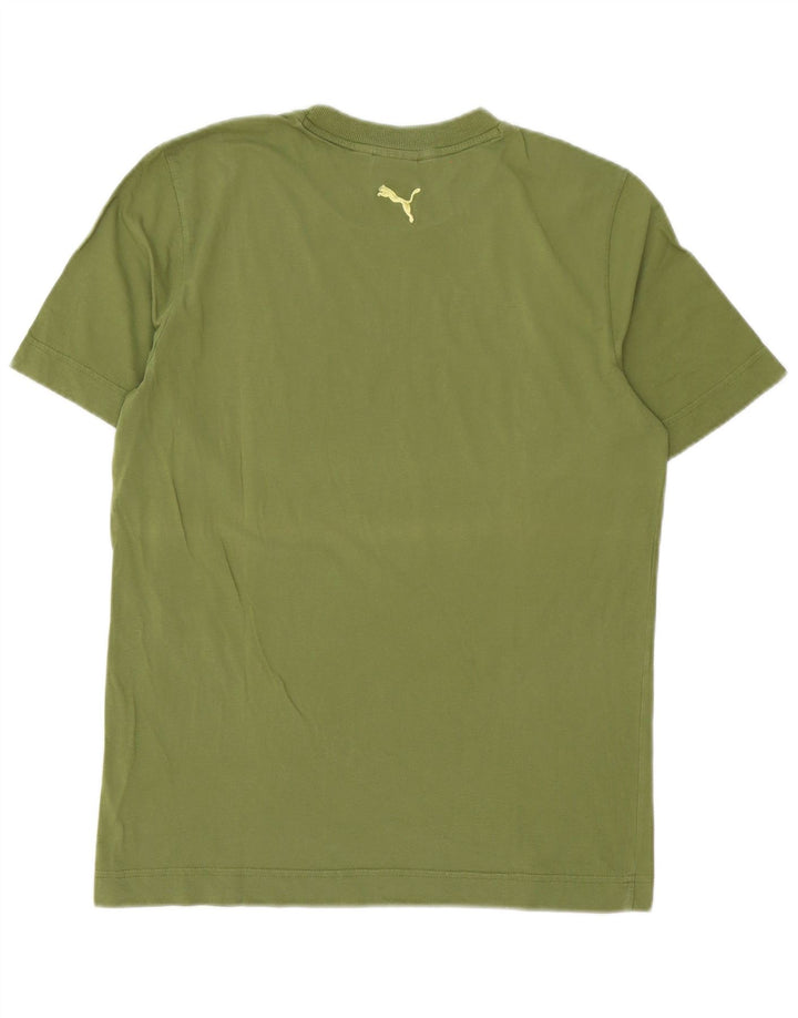 Męski T-shirt z grafiką Puma, średni zielony