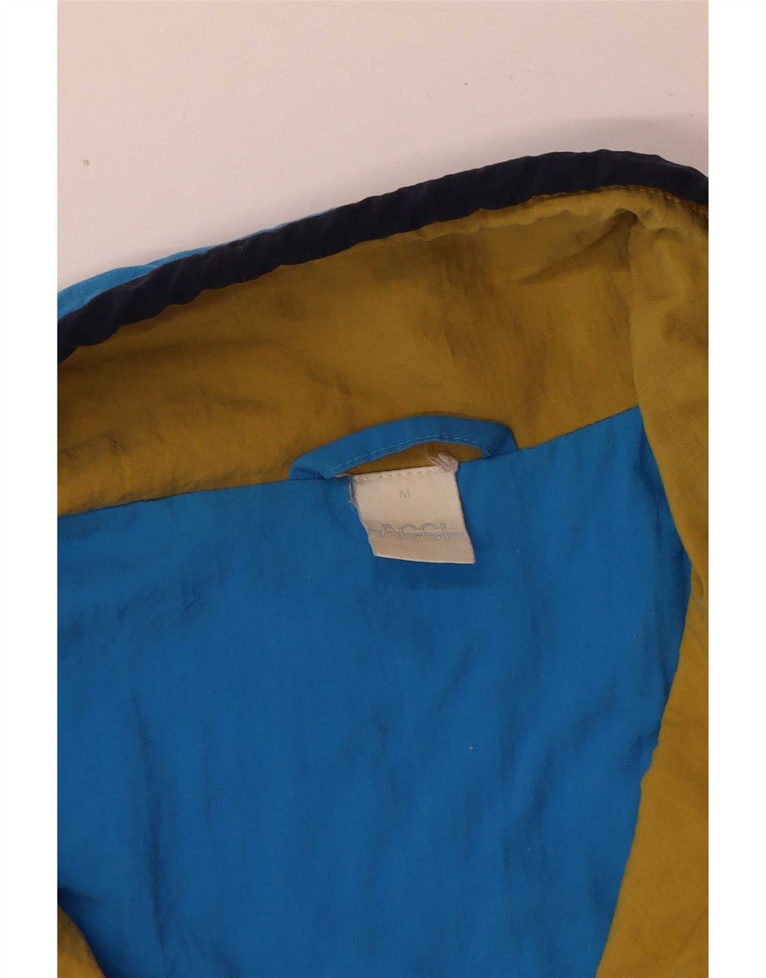 Męska kurtka dresowa o luźnym kroju w stylu vintage, w kolorze średnioniebieskim