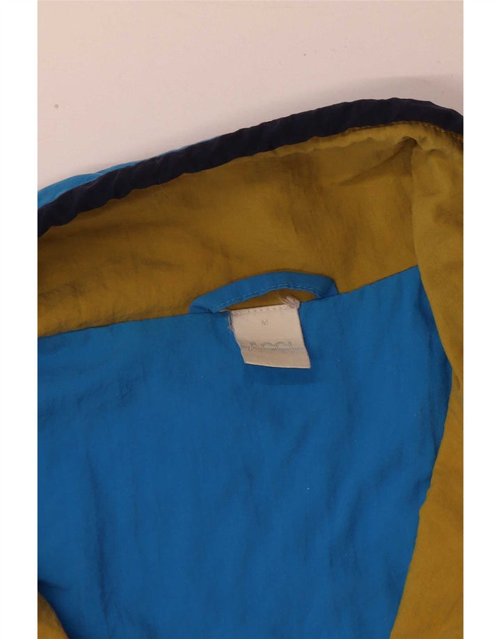 Męska kurtka dresowa o luźnym kroju w stylu vintage, w kolorze średnioniebieskim