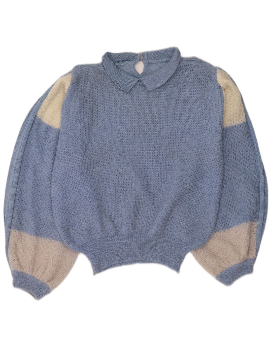 Vintage damski sweter polo IT 44 w kolorze średnioniebieskim