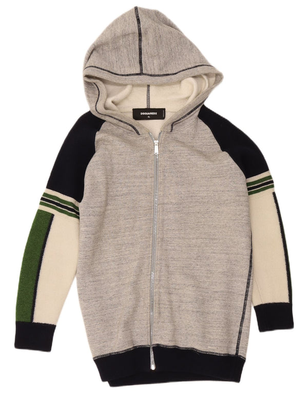 Dsquared2 Damskie UK 18 XL Szara bawełna z blokami kolorów