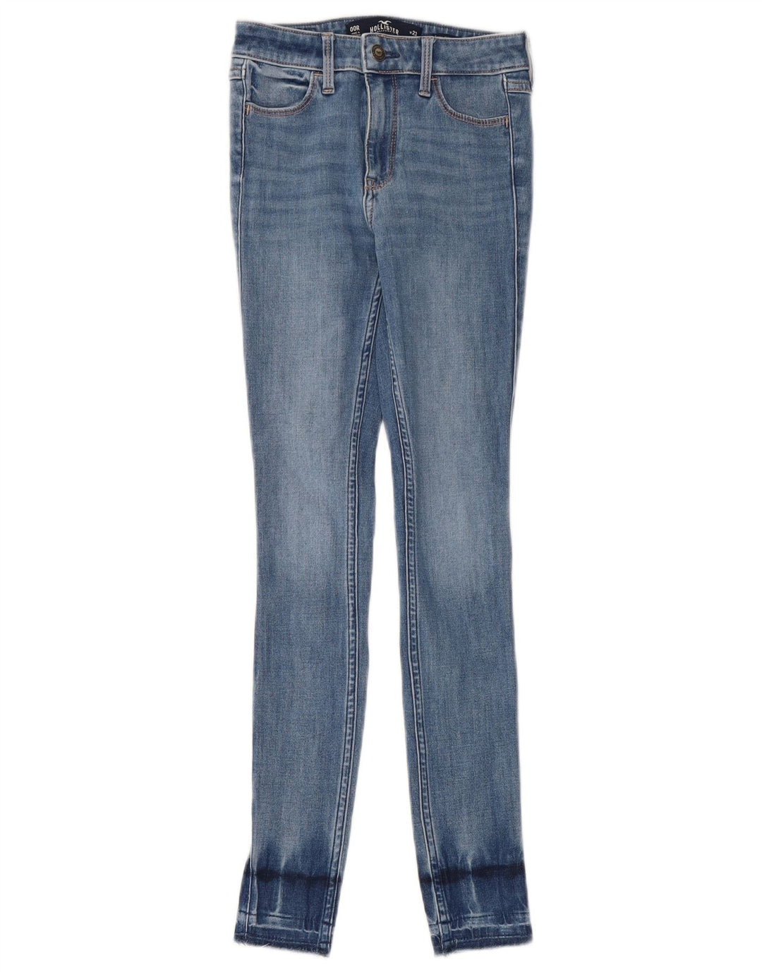 HOLLISTER Damskie jeansy skinny z wysokim stanem US 00 2XS W23 L30 Niebieskie bawełniane