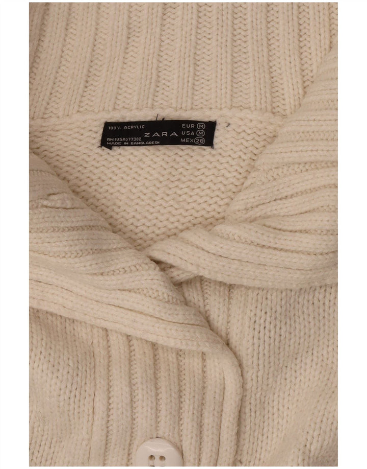 Sweter damski Zara UK 14, średni, złamany biały akryl