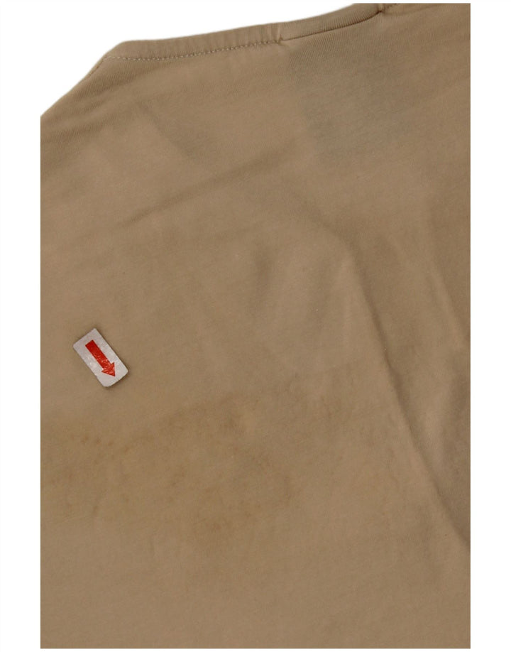 Damski T-shirt NIKE Crop Top UK 10/12 Średni Beż