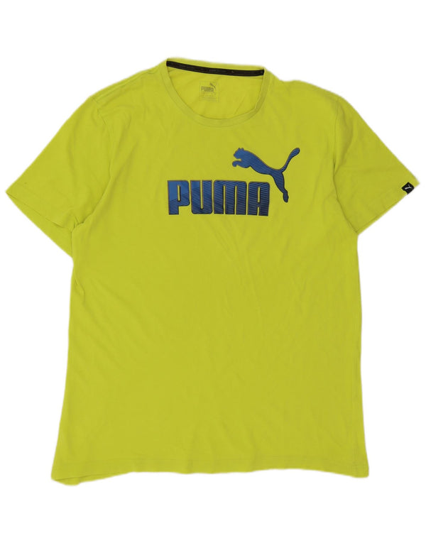 Męski T-shirt Puma z grafiką, duży, zielony