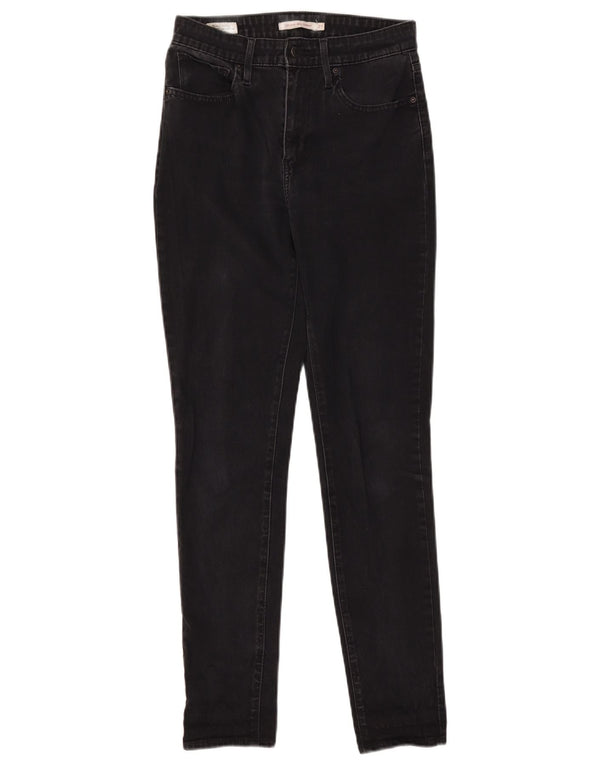 Damskie jeansy Levi's 721 z wysokim stanem W27 L30 Czarna bawełna