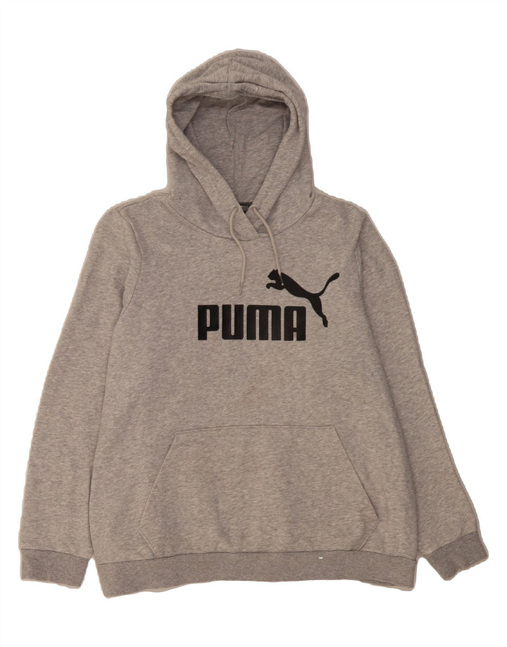 PUMA Womens Graphic Hoodie Jumper UK 18 XL Grey Polyester Vintage Puma and Second-Hand Puma from Messina Hembry 
