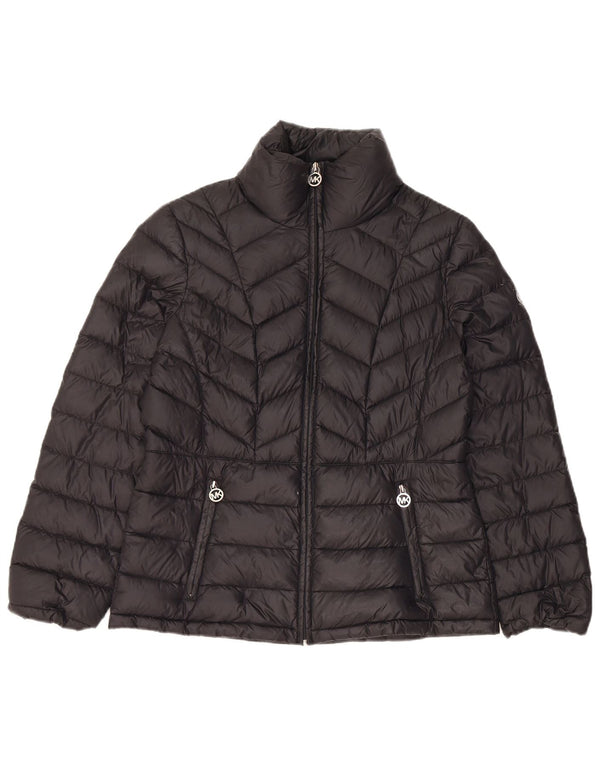 Damska wyściełana kurtka Michael Kors UK 10 Small Black Nylon