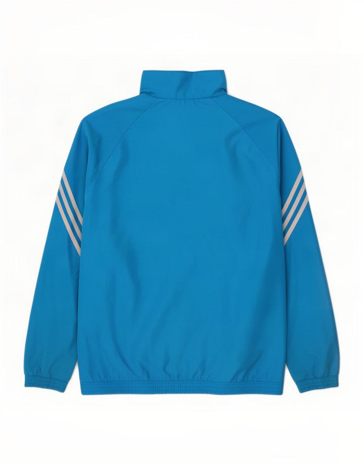 Adidas Męska koszulka dresowa z grafiką, średnia niebieska, poliester