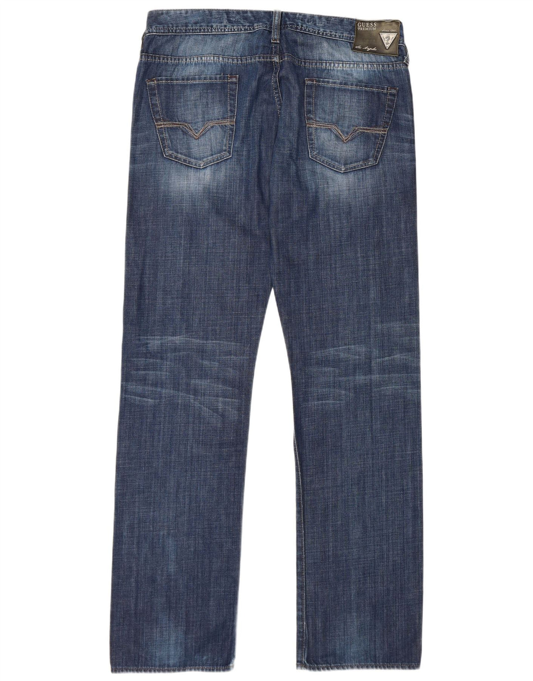 Guess Męskie Proste Dżinsy W34 L34 Niebieskie Bawełniane