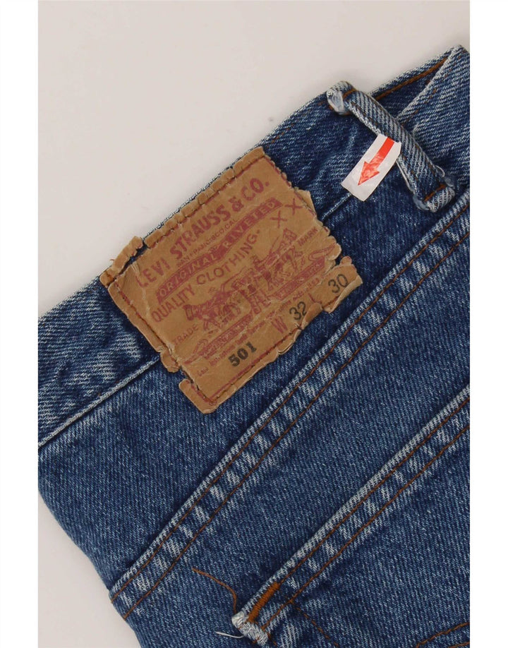 Damskie jeansy Levi's 501 Straight W32 L30 Niebieskie bawełniane