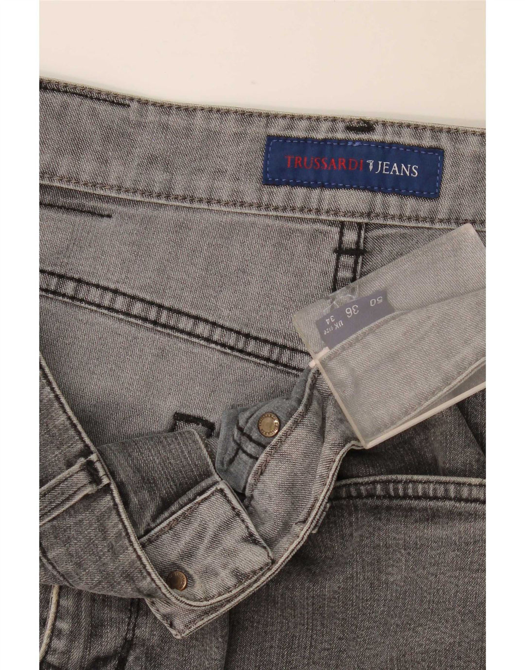 Damskie proste dżinsy Trussardi W34 L34 szare