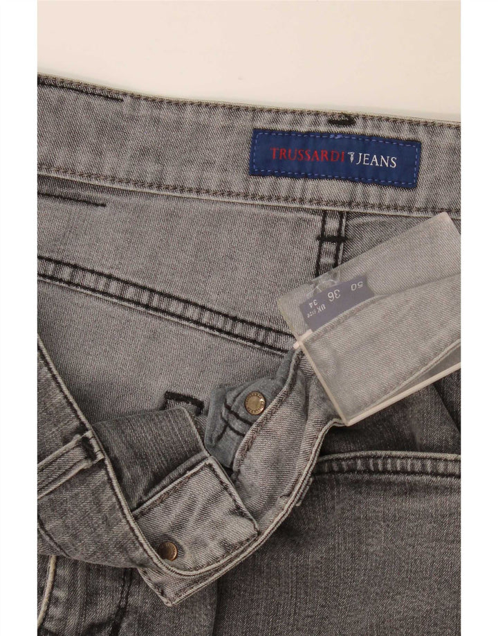 Damskie proste dżinsy Trussardi W34 L34 szare