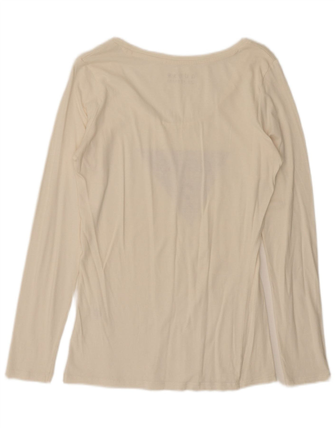 Guess Damski graficzny top z długim rękawem UK 12 Medium Off White