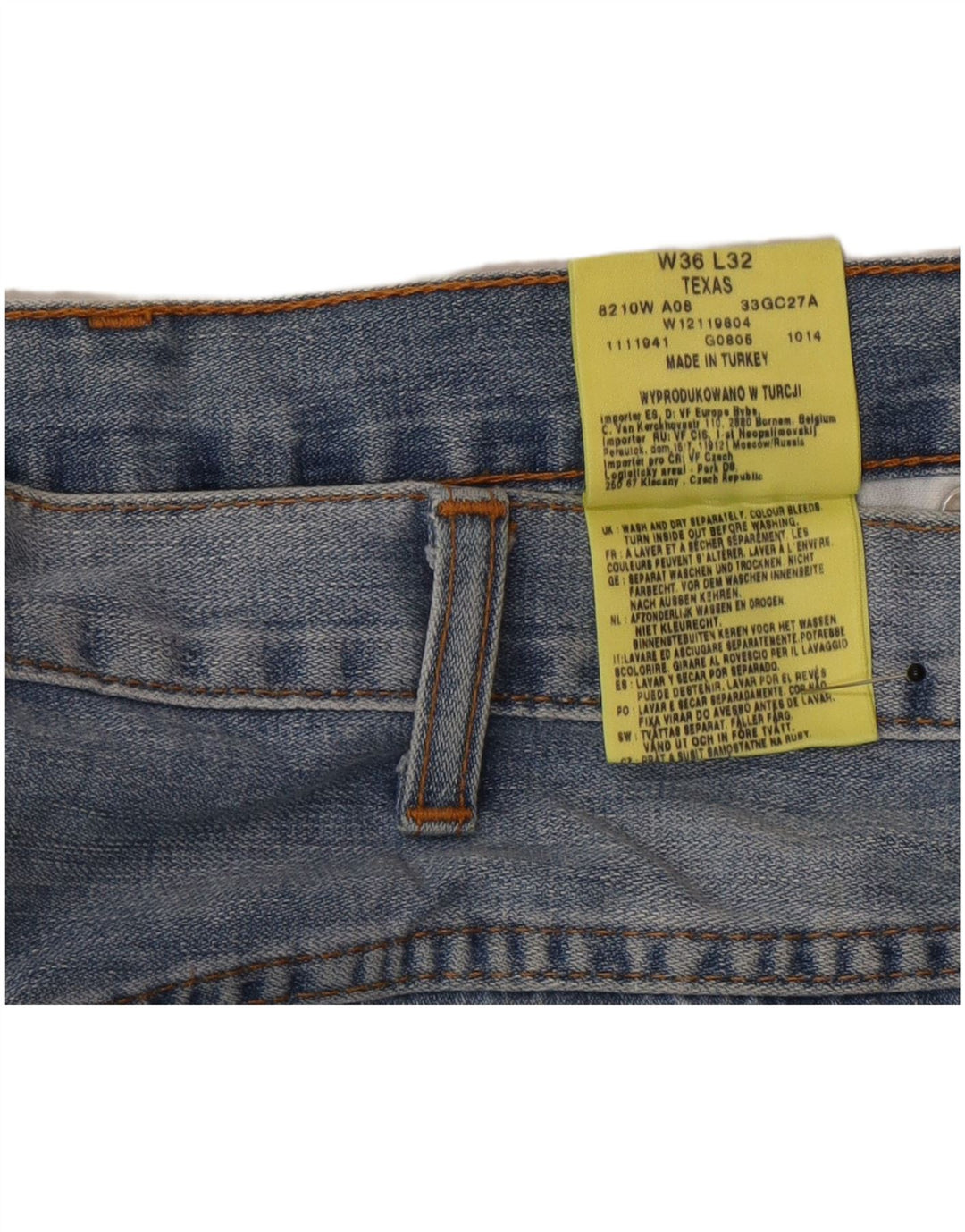 Męskie jeansy Wrangler Texas Straight W36 L32 Niebieskie bawełniane