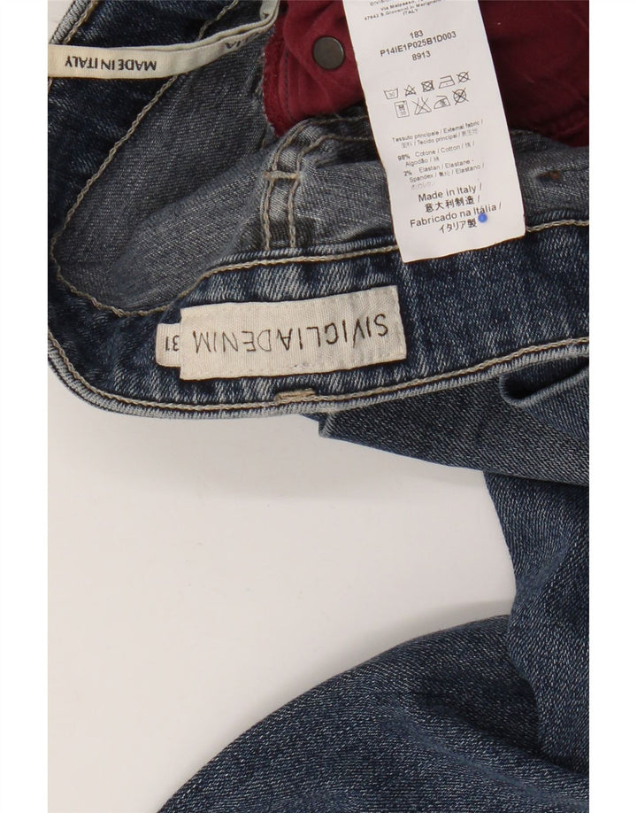 SIVIGLIA Damskie jeansy slim W31 L30 Niebieskie bawełniane