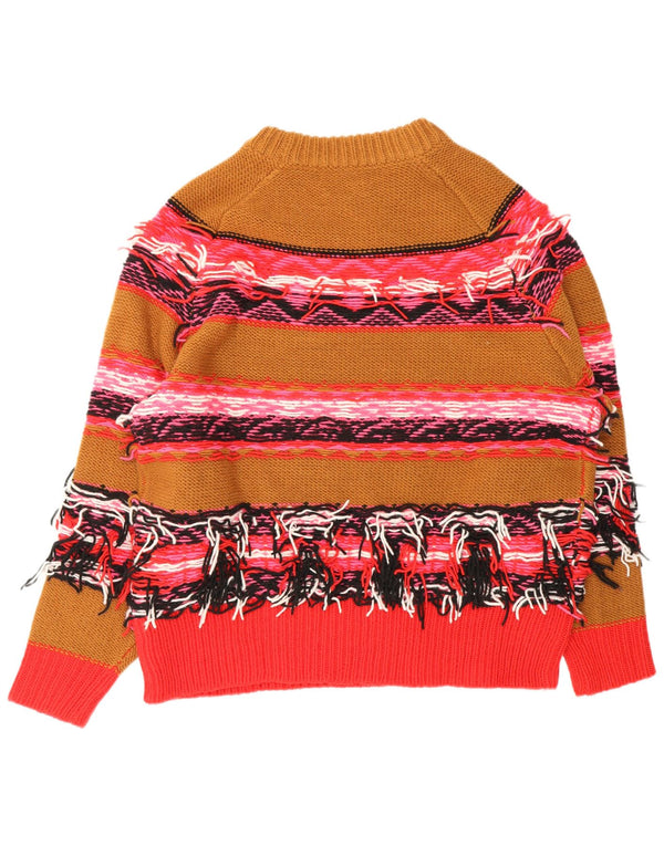 Sweter damski Essentiel z okrągłym dekoltem UK 14 w średnie brązowe paski