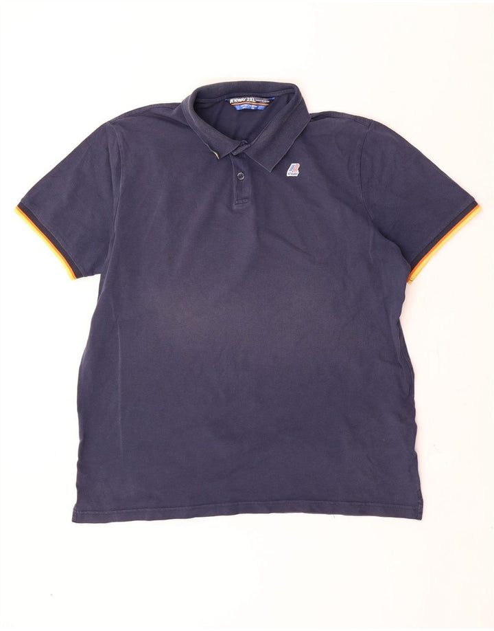 Męska koszulka polo K-Way 2XL, granatowa, bawełniana