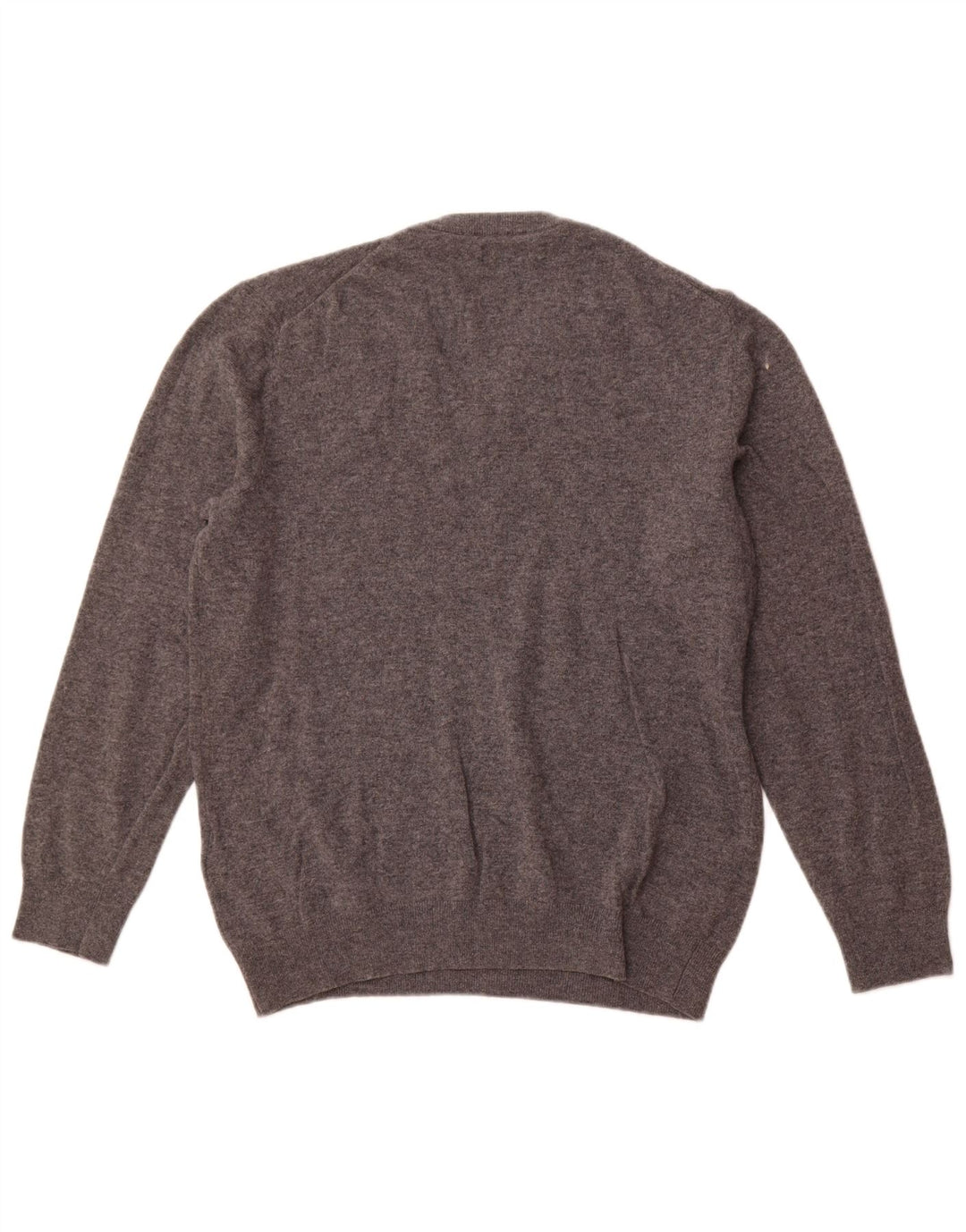 Męski sweter GANT z dekoltem w kształcie litery V, 2XL, szara wełna owcza