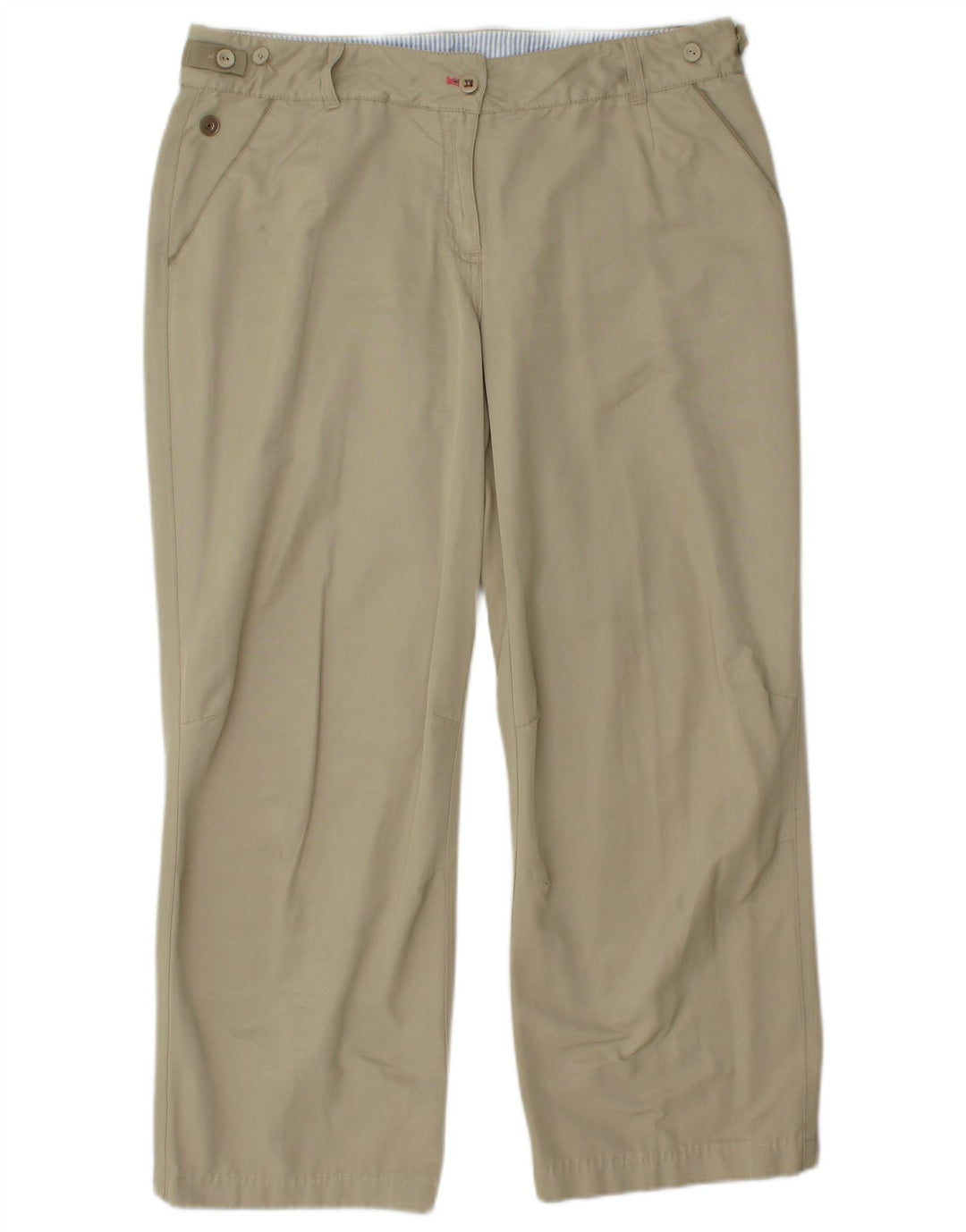 Spodnie damskie TOMMY HILFIGER proste EU 42 duże W34 L27 beżowe