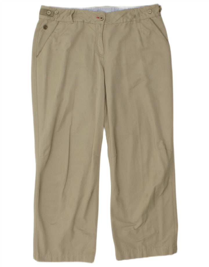 Spodnie damskie TOMMY HILFIGER proste EU 42 duże W34 L27 beżowe