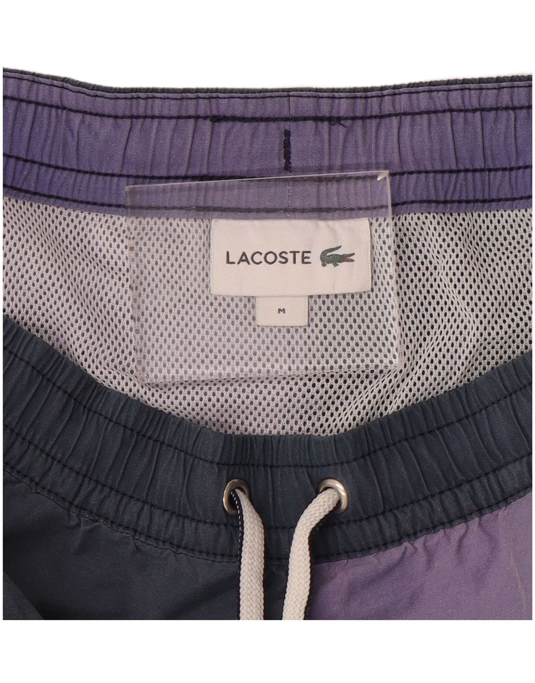 Męskie spodenki kąpielowe Lacoste Graphic, średnie, wielokolorowe, z blokami kolorów