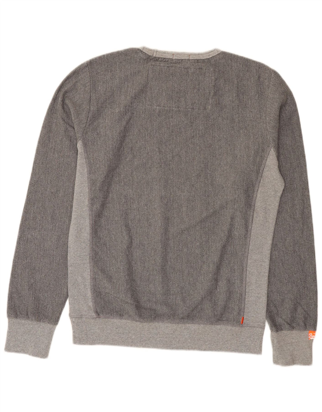 Męski sweter dresowy Superdry, poliester w kolorze średnioszarym, z blokami kolorów
